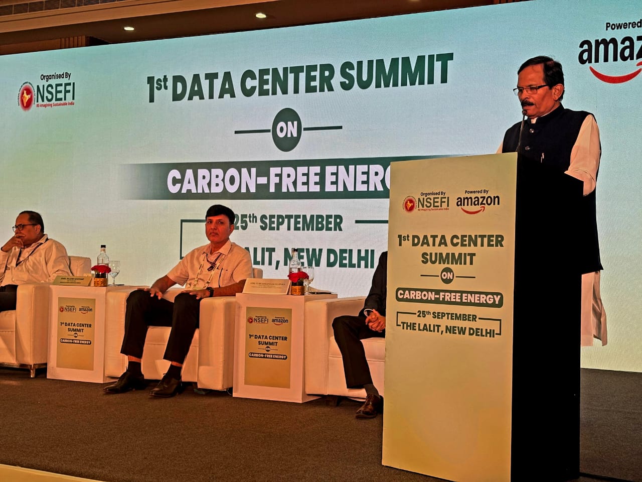 Union Minister Shripad Yesso Naik inaugurates India’s First Carbon-Free Energy Data Center Summit by NSEFI & Amazon