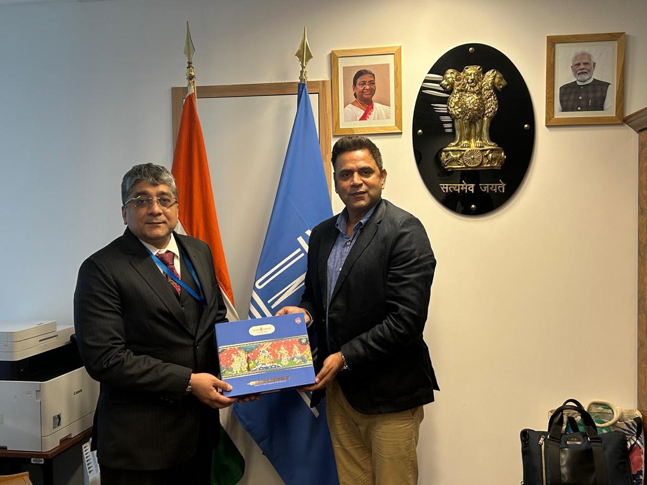 Shri Krishna Leela Collection Presented to India’s UNESCO Ambassador in Paris by Ramalaya Foundation