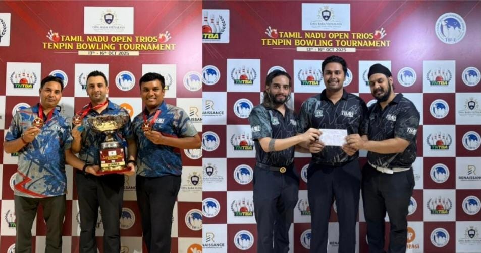 Thrilling 12-Pin Finish Sees Delhi Sharks Lift Tamil Nadu Open Trios TrophyThrilling 12-Pin Finish Sees Delhi Sharks Lift Tamil Nadu Open Trios Trophy